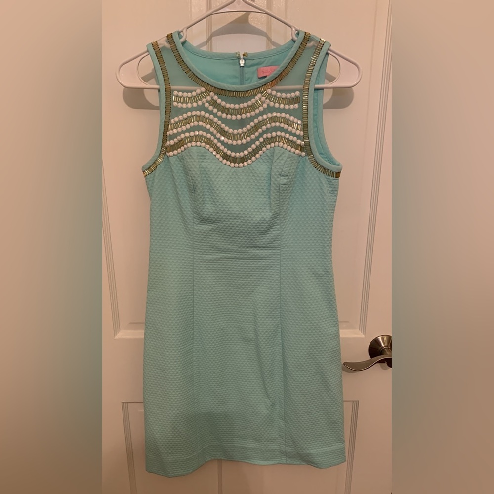 Lilly Pulitzer Dress light teal/ Tiffany Blue. 00.  $60. EUC
